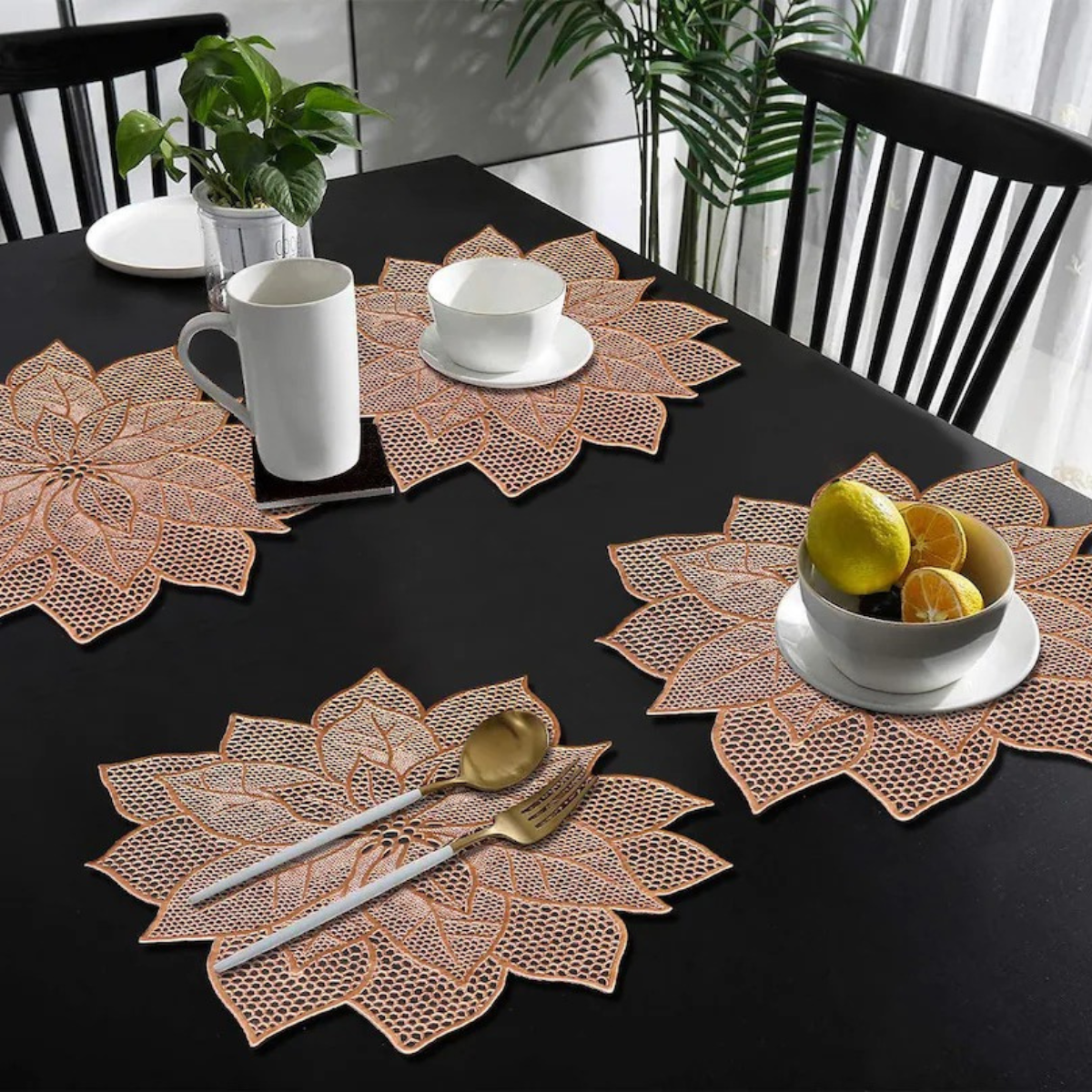 Floral Lattice PVC Table Mat