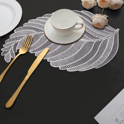 Leaf Silhouette PVC Table Mat